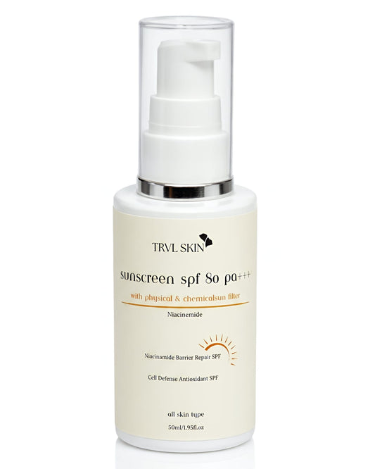 TRVL SKIN Niacinamide Sunscreen SPF 80 PA++++